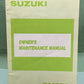 GENUINE SUZUKI 99011-28C50-03A RM250 OWNER'S MANUAL '88