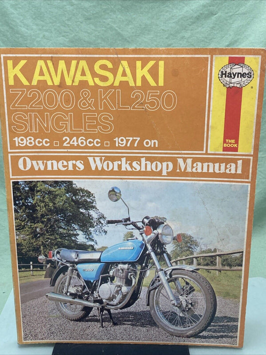 HAYNES 438 Z200 AND KL250 SINGLES 198CC 246CC 1977-ON WORKSHOP MANUAL KAWASAKI