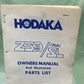 HODAKA 709510A Z50/SL OWNERS MANUAL AND ILLUSTRATED PARTS LIST