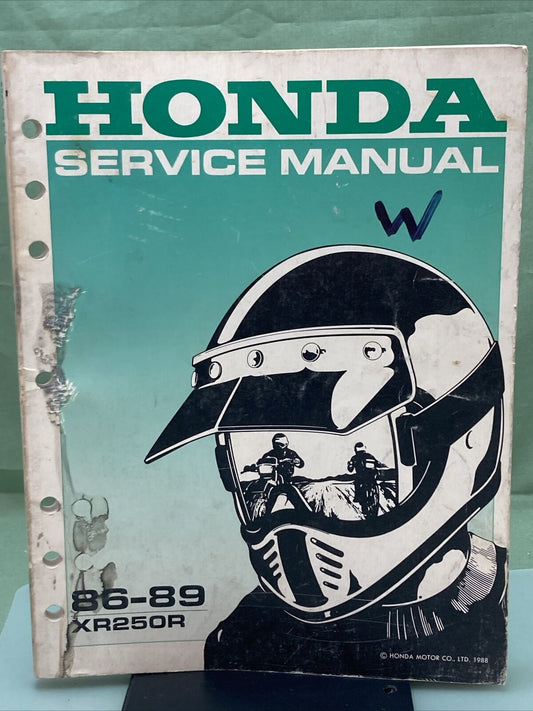 GENUINE HONDA 61KT103 XR250R SERVICE MANUAL '86-'89