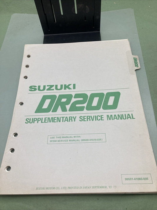 GENUINE SUZUKI 99500-41060-03E DR200 SUPPLEMENTARY SERVICE MANUAL 1985