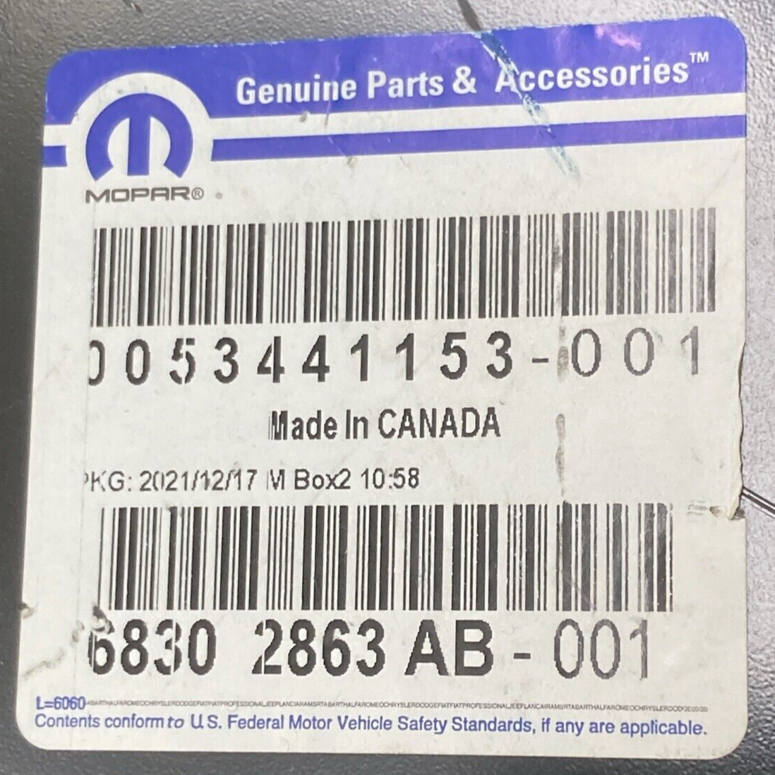 NEW GENUINE MOPAR 68302863AB Close Out Panel Left FITS '18-'24 JEEP WRANGLER