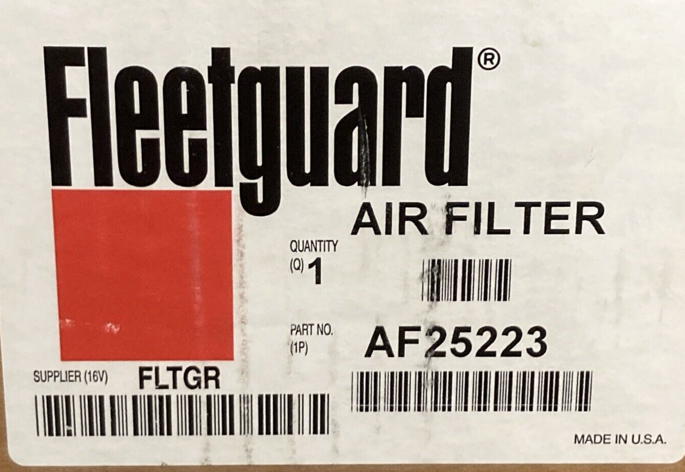 NEW GENUINE FLEETGUARD AF25223 AIR FILTER Secondary, 4.82 in. OD