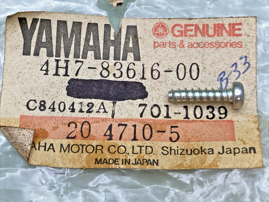 QTY 5 NEW GENUINE YAMAHA 4H7-83616-00 Screw, Tapping 1986 Big Wheel