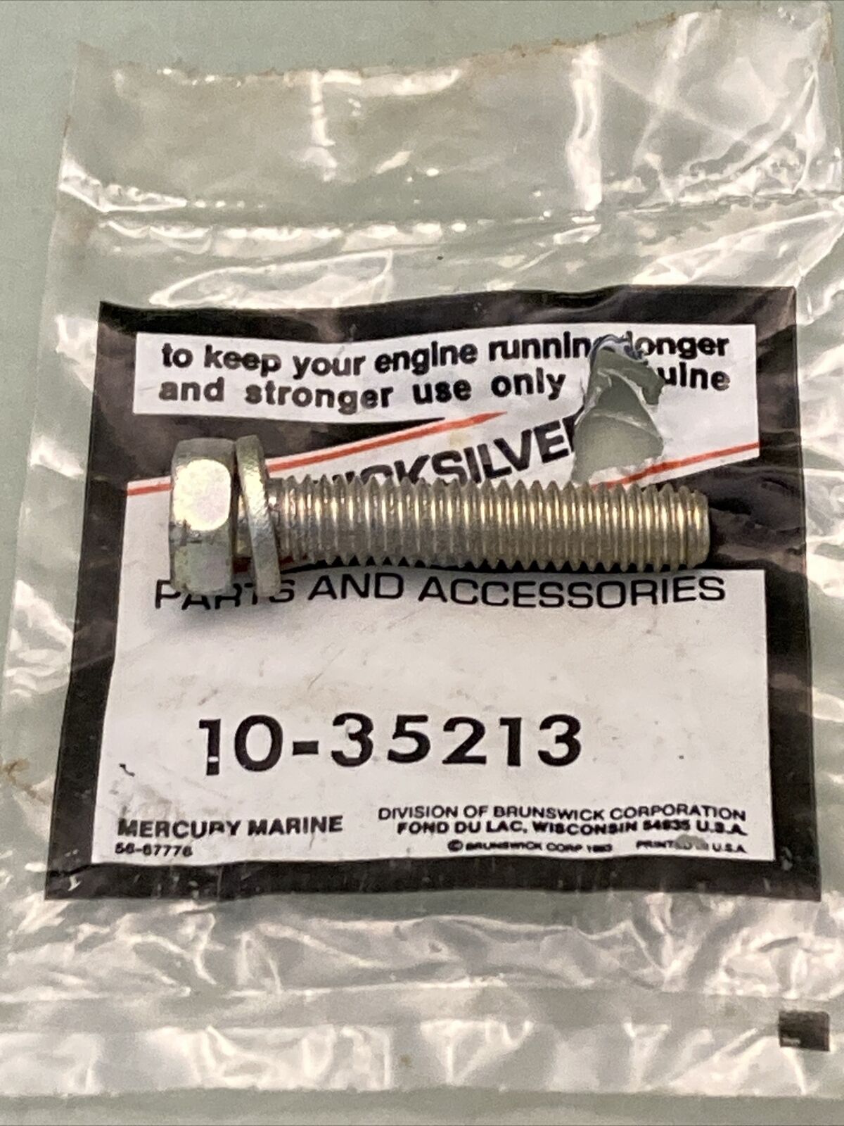 QTY 2 NEW GENUINE MERCURY QUICKSILVER 10-35213 SCREW