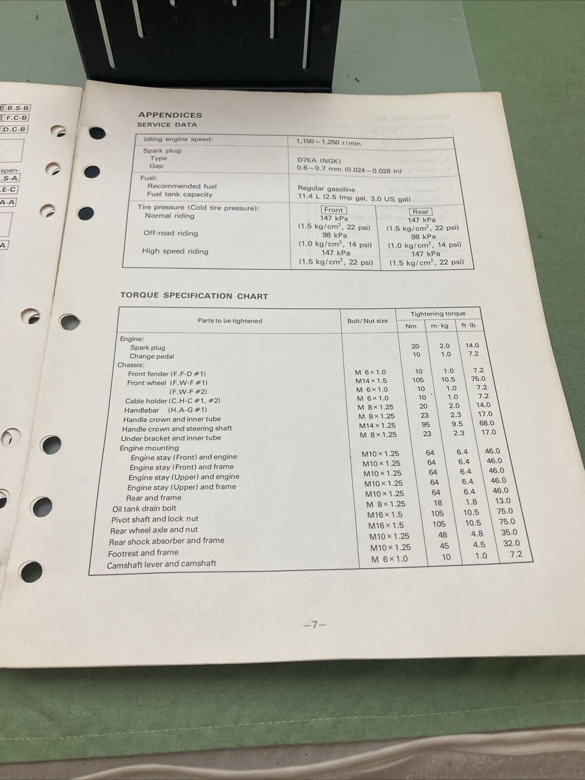 GENUINE YAMAHA LIT-11666-03-54 XT550K SUPPLEMENTARY ASSEMBLY MANUAL 5Y1-28107-11