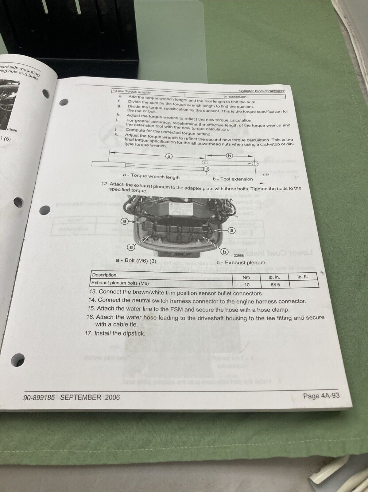 GENUINE MERCURY 90-899185 75/90/115 FOURSTROKE EFI SERVICE MANUAL 2006