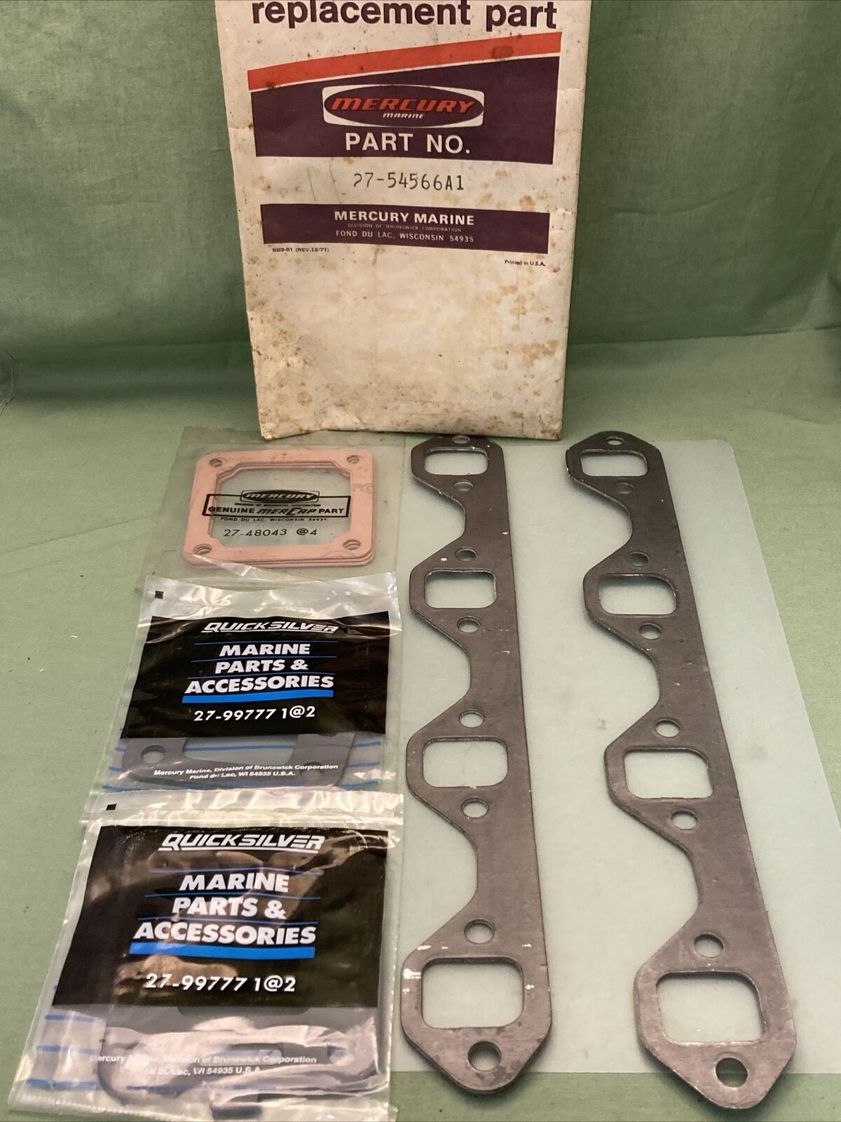 NEW GENUINE MERCURY QUICKSILVER 27-54566A1 MANIFOLD GASKET SET