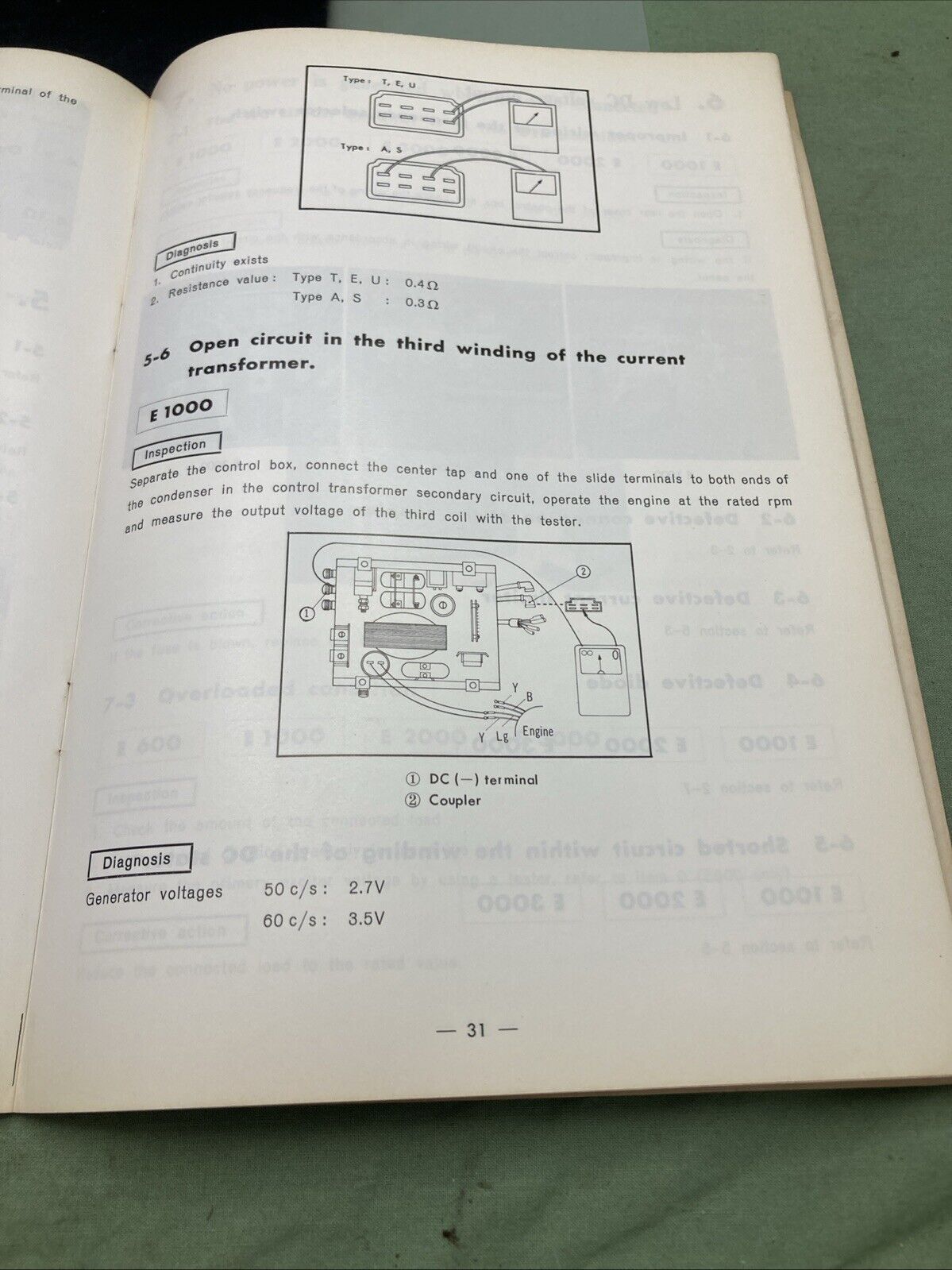 GENUINE HONDA ELECTRICAL TROUBLE SHOOTING MANUAL FOR HONDA GENERATOR 1968