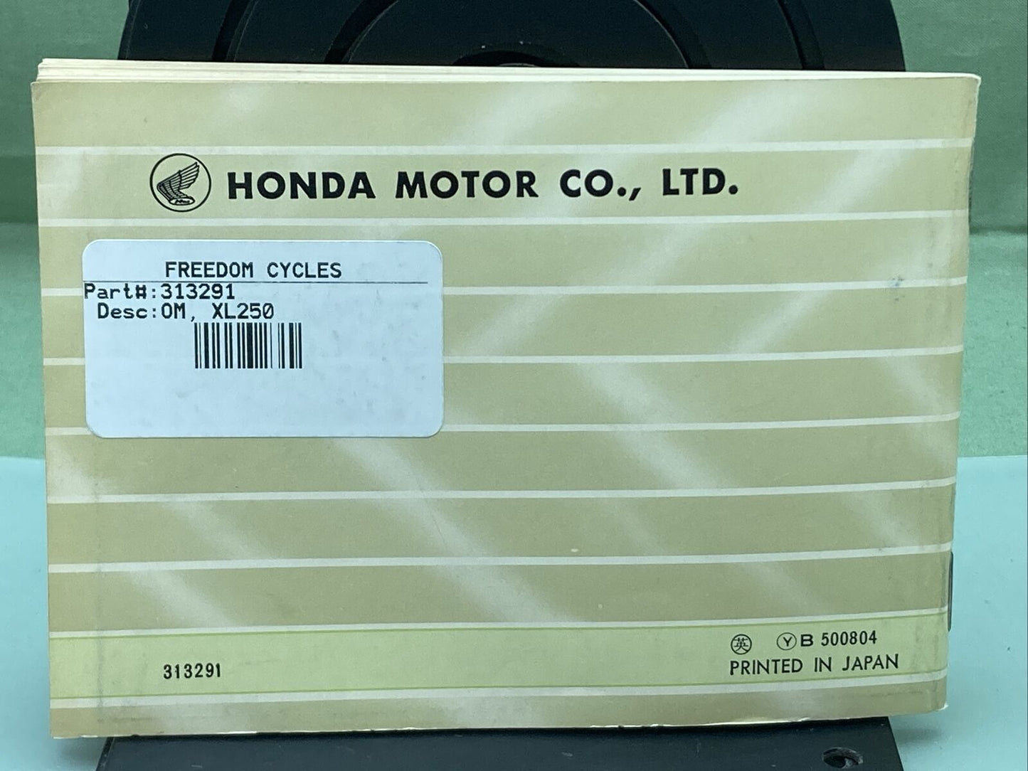 GENUINE HONDA 313291 MODEL XL250 OWNER'S MANUAL '73