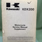 GENUINE KAWASAKI 99924-1166-51 SERVICE MANUAL SUPPLEMENT KDX200