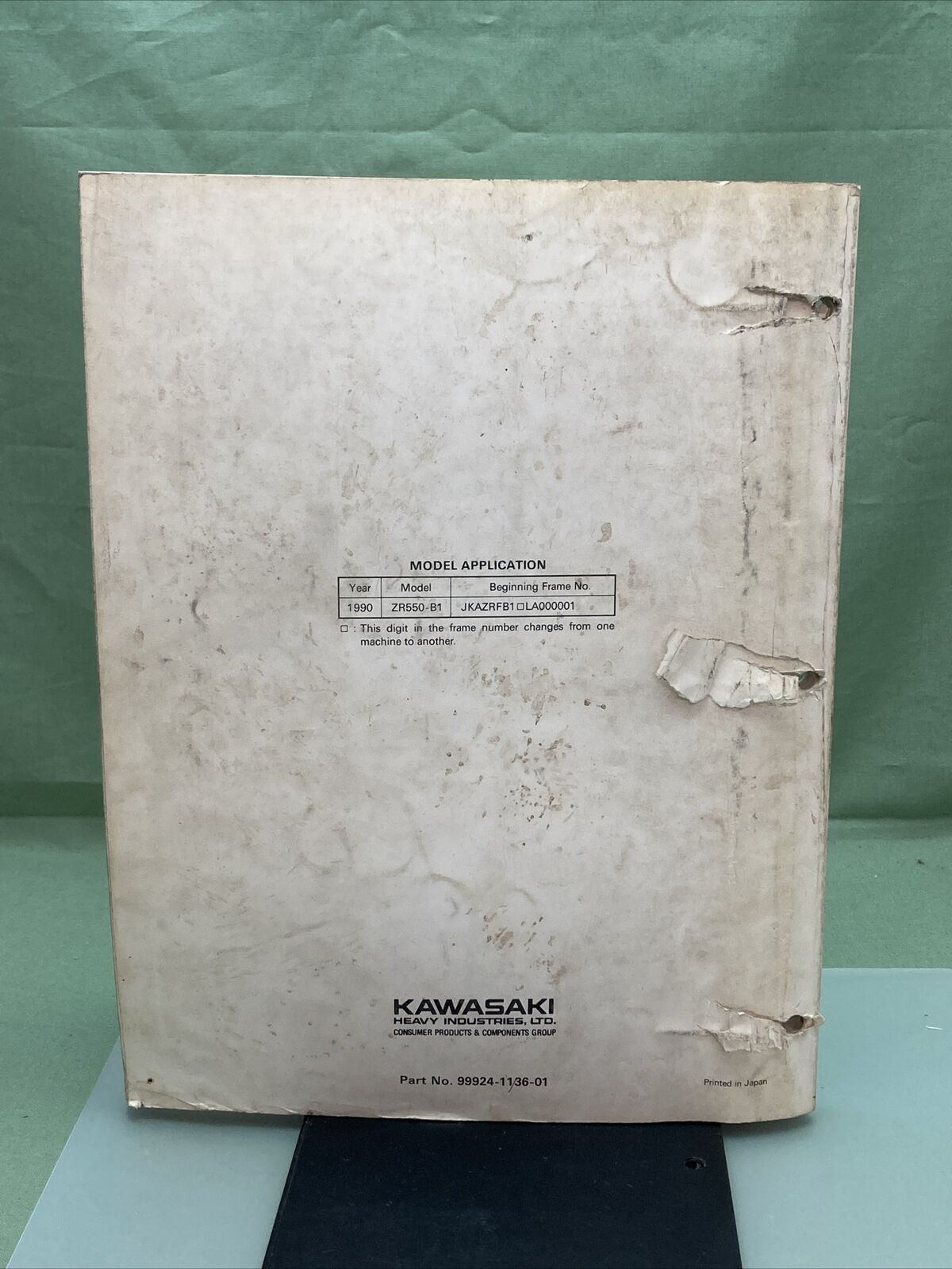 GENUINE KAWASAKI 99924-1136-01 ZEPHYR SERVICE MANUAL