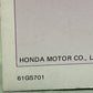 HONDA 61GS701 SA50 ELITE 50 LX SERVICE MANUAL