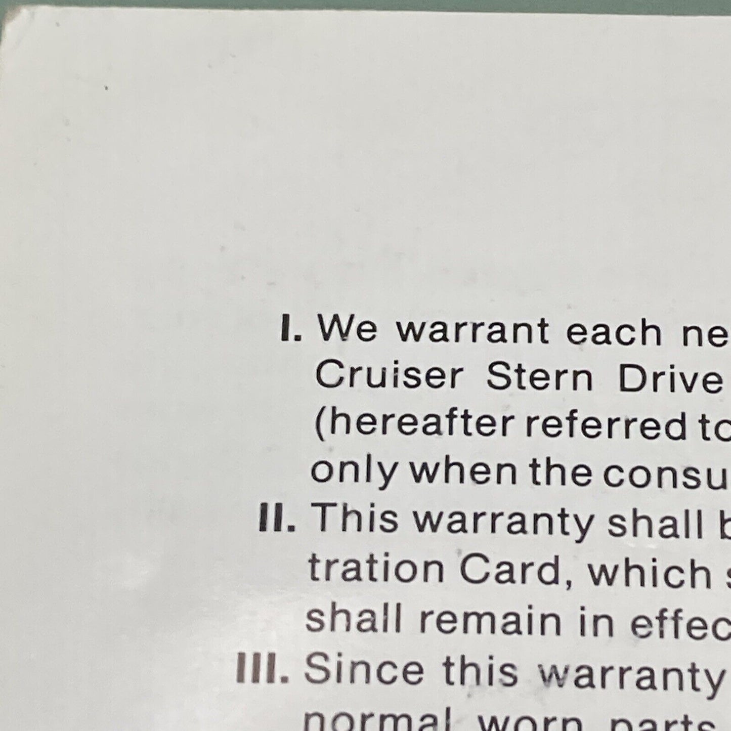 GENUINE MERCURY 90-14442 ALPHA I OPERATION & MAINTENANCE MANUAL 350 454 MAGNUM