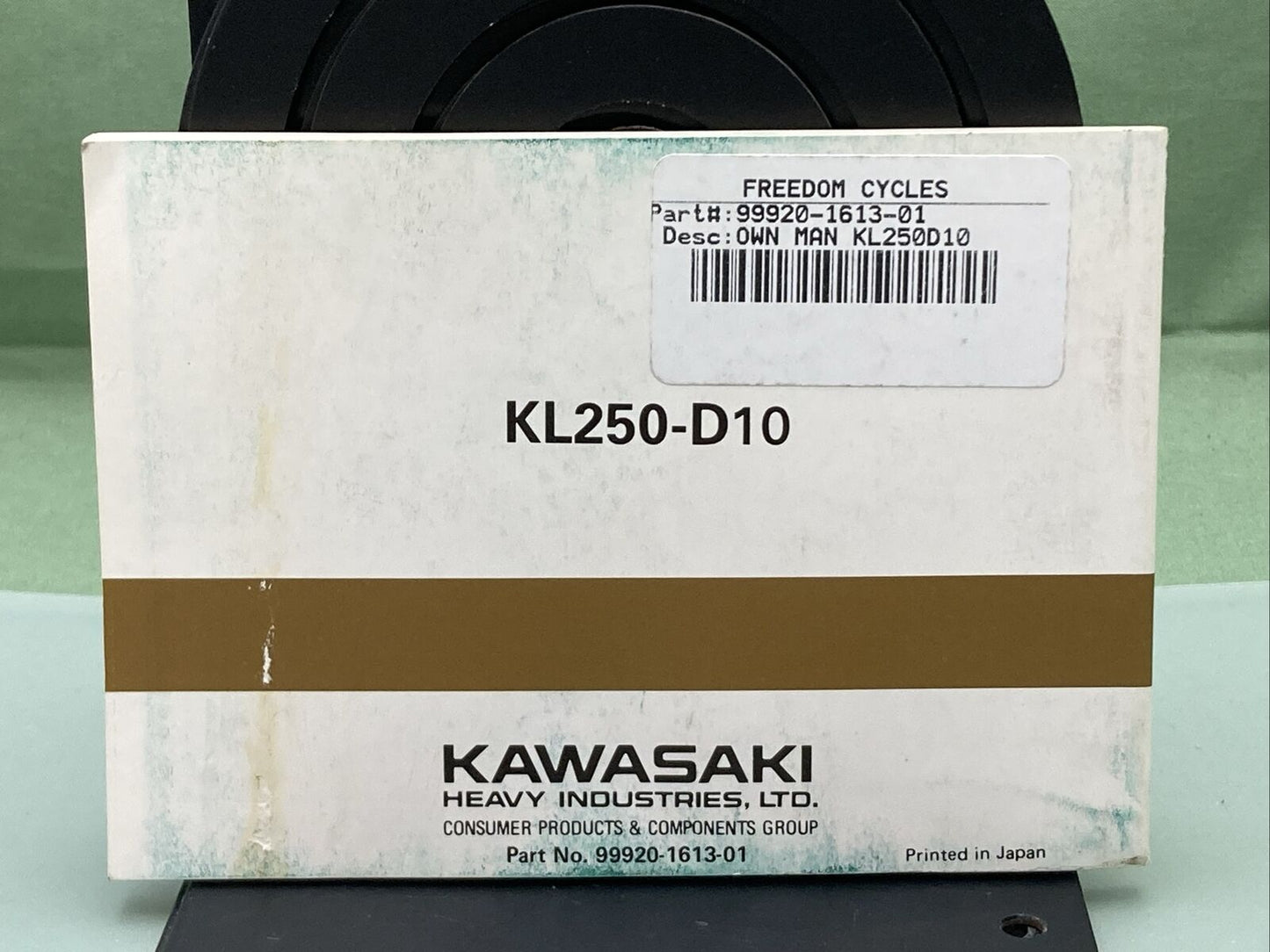 GENUINE KAWASAKI 99920-1613-01 KLR 250 OWNER'S MANUAL