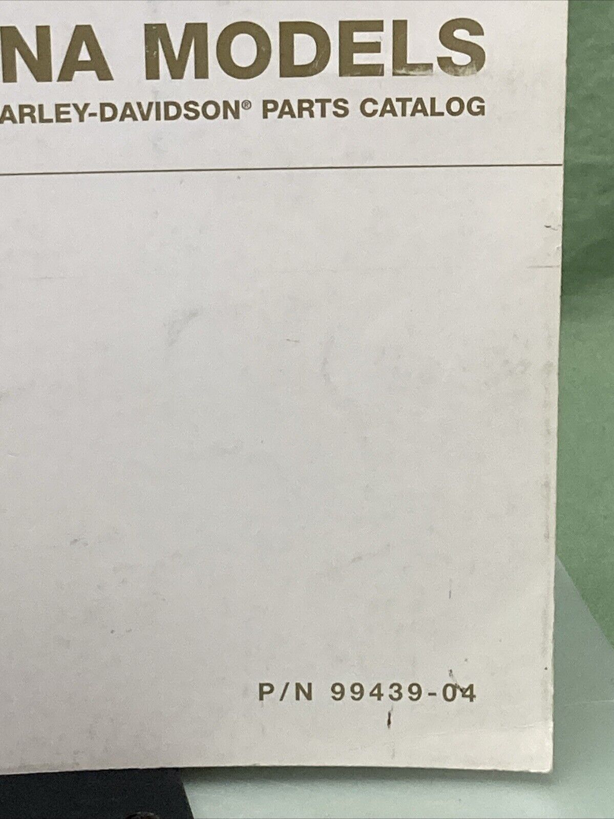 HARLEY DAVIDSON 99439-04 DYNA MODELS 2004 PARTS CATALOG