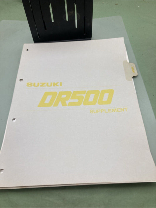 GENUINE SUZUKI DR500 SUPPLEMENT 1982