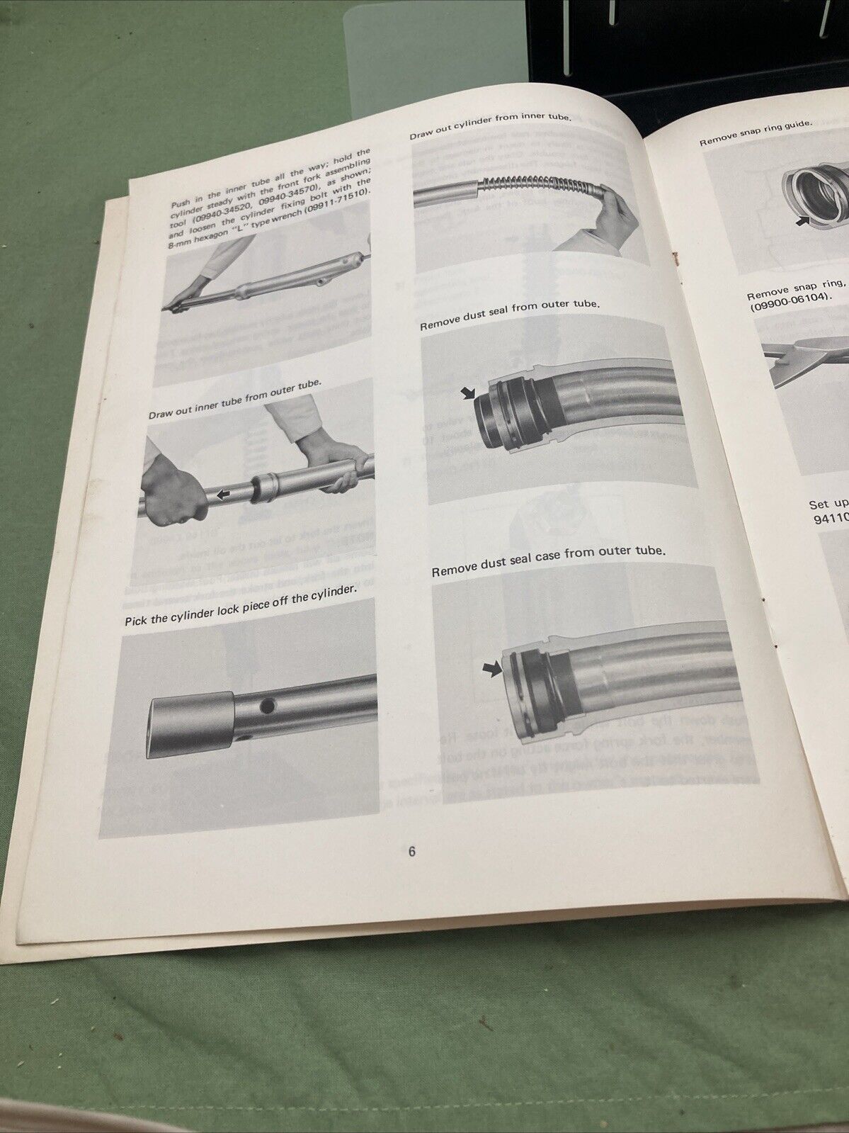 GENUINE SUZUKI SR-0010 PNEUMATIC/COIL SPRING FRONT FORK SERVICE MANUAL