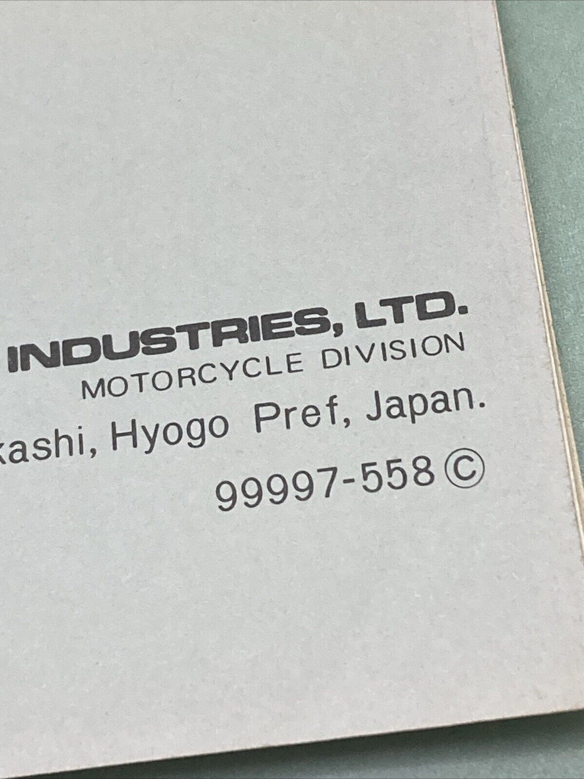 GENUINE KAWASAKI 99997-558 MODEL 100:G4TR-C EXCLUSIVE PARTS LIST 1972