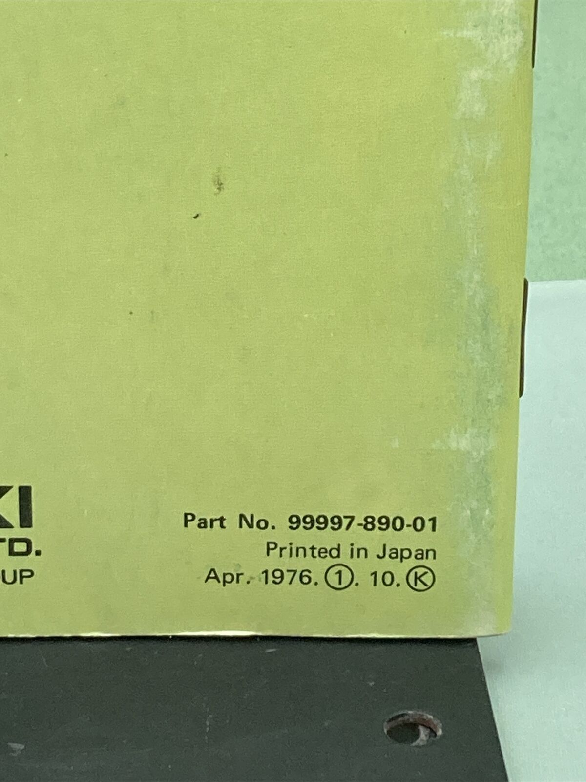 GENUINE KAWASAKI 99997-890-01 KV75-A6 OWNER'S MANUAL