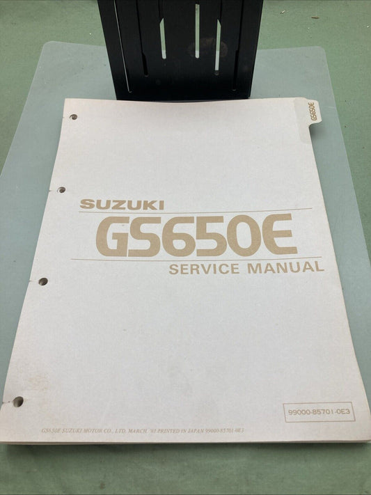 GENUINE SUZUKI 99000-85701-0E3 GS650E SERVICE MANUAL 1981