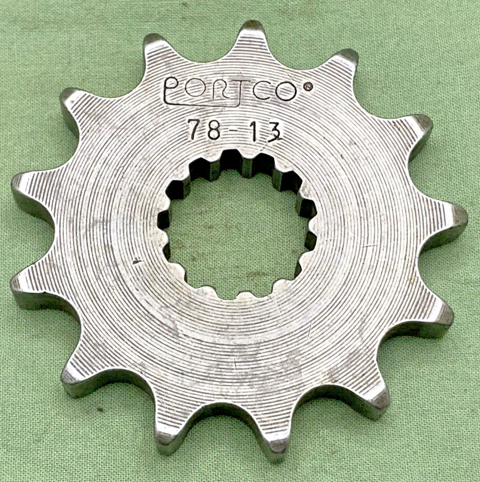 NEW REPLACES PORTCO 78-13 13T FRONT SPROCKET, KAWASAKI, SUZUKI, YAMAHA, HONDA
