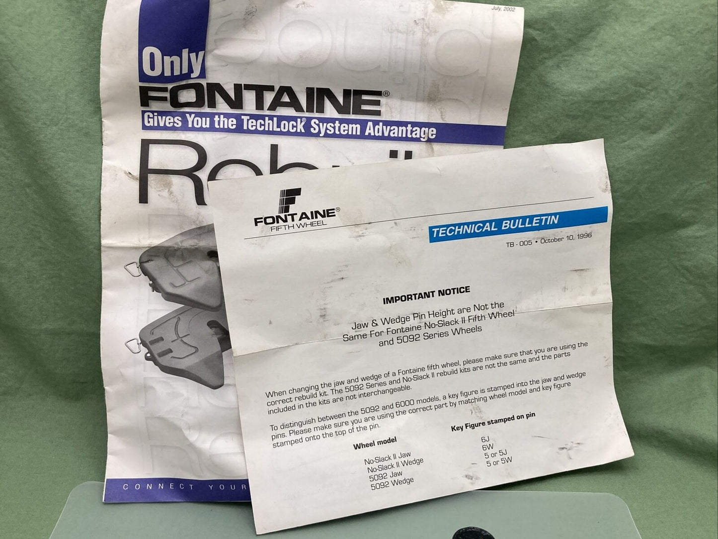 FONTAINE FIFTH WHEEL KIT-RPR-6000L FIFTH WHEEL REPAIR KIT