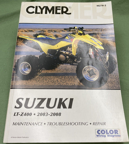 CLYMER M270-2 SUZUKI LT-Z400 MAINTENANCE, TROUBLESHOOTING, REPAIR MANUAL 03-08