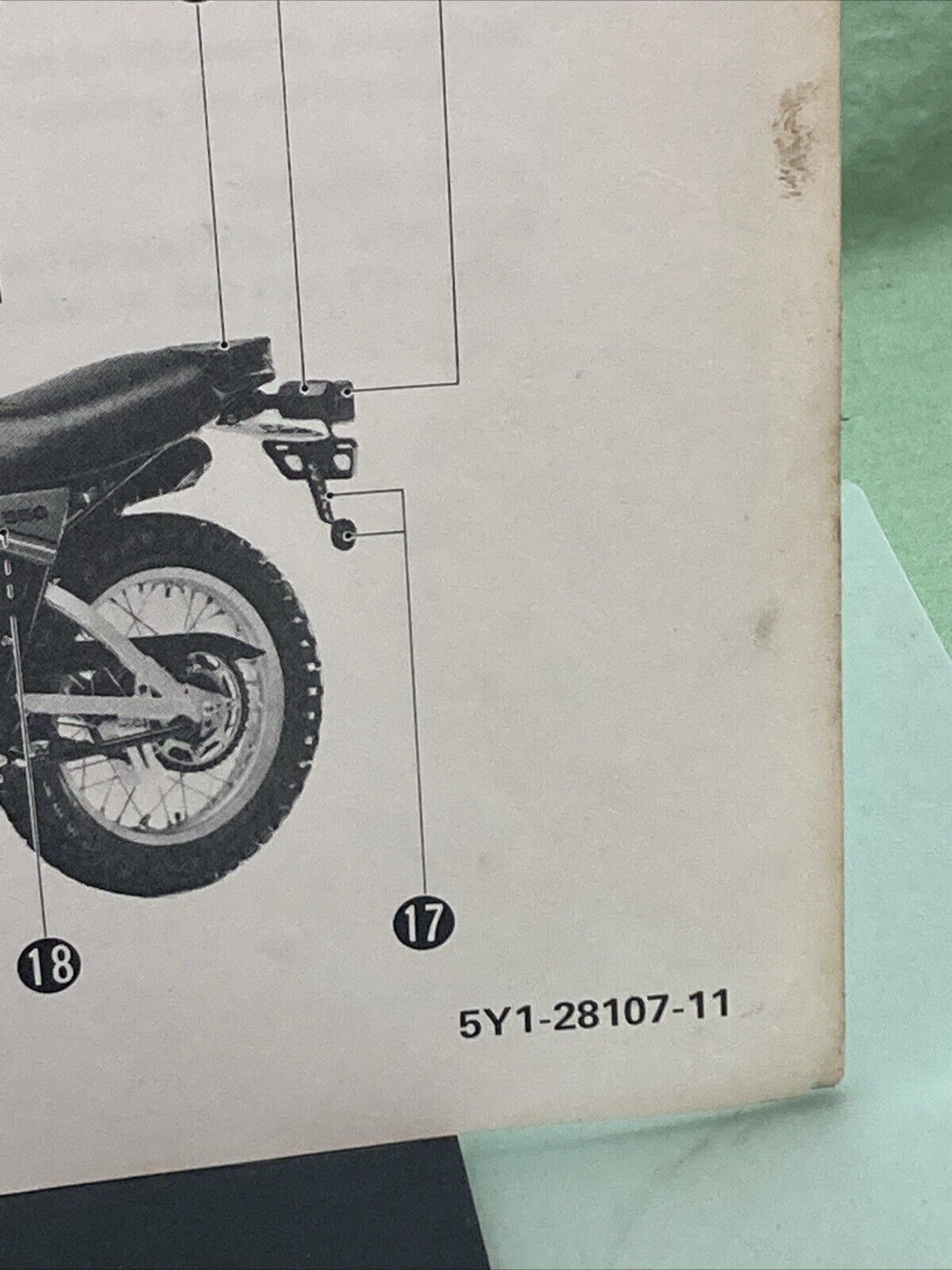 GENUINE YAMAHA LIT-11666-03-54 XT550K SUPPLEMENTARY ASSEMBLY MANUAL 5Y1-28107-11