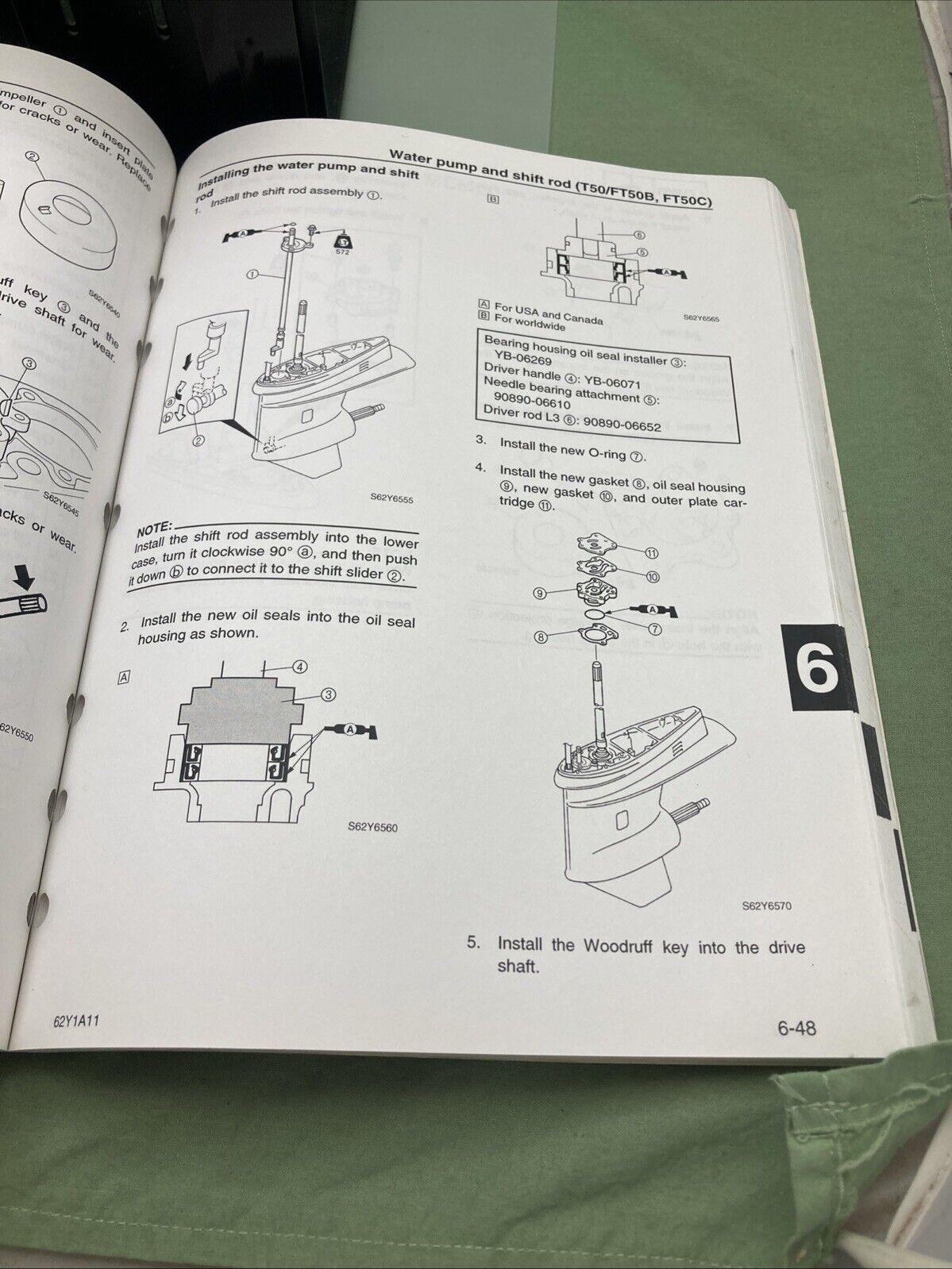 GENUINE YAMAHA LIT-18616-02-33 F50Z, T50Z SERVICE MANUAL 2000