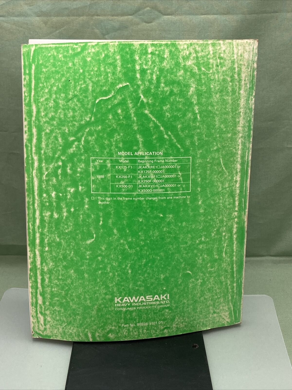 GENUINE KAWASAKI 99924-1101-01 SERVICE MANUAL KX125, KX250, KX500