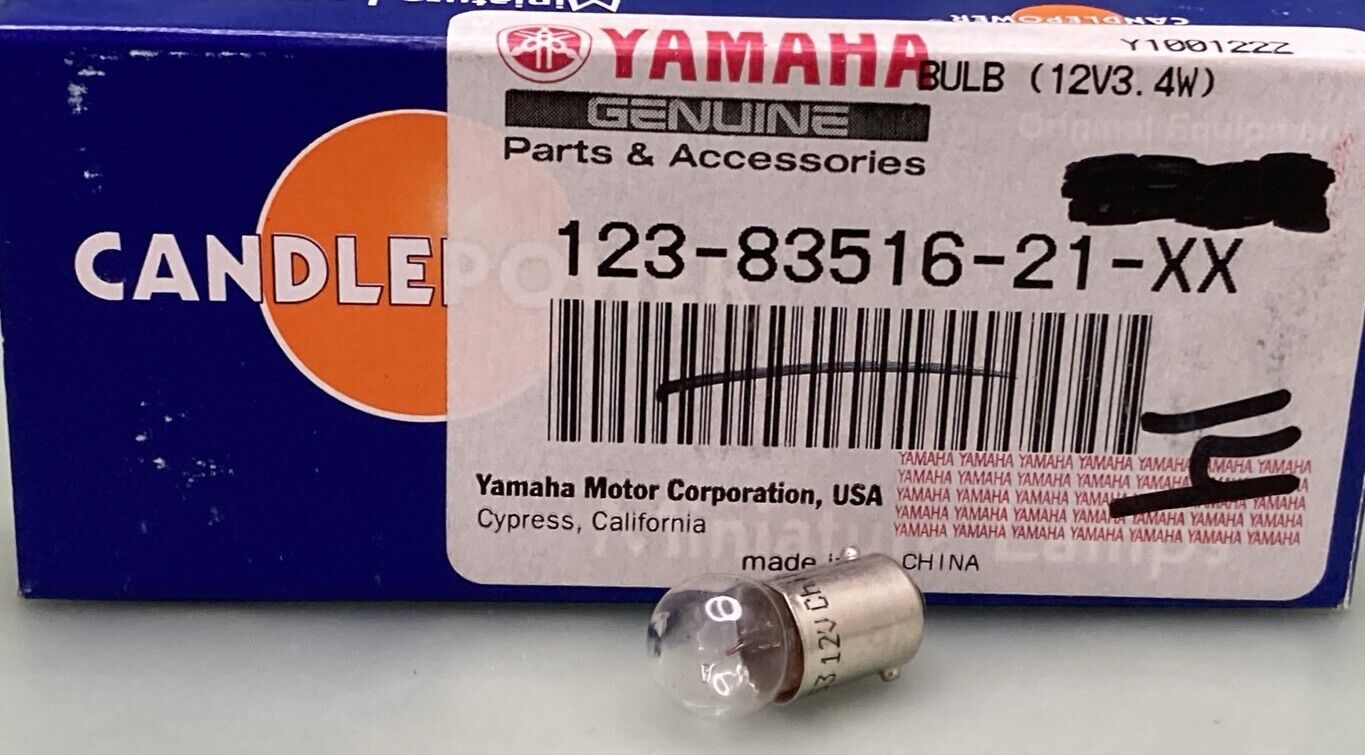 QTY 2 NEW GENUINE YAMAHA CANDLEPOWER 123-83516-21-XX BULB 12V3.4W