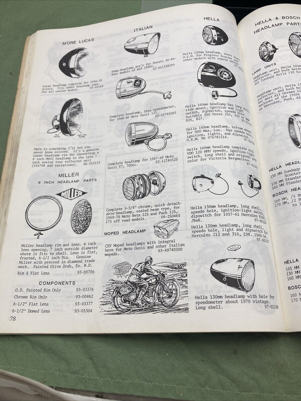 ACCESSORY MART CATALOG NO. 4 1985 EUROPEAN MOTORCYCLES AND SPARE PARTS 1930/1970