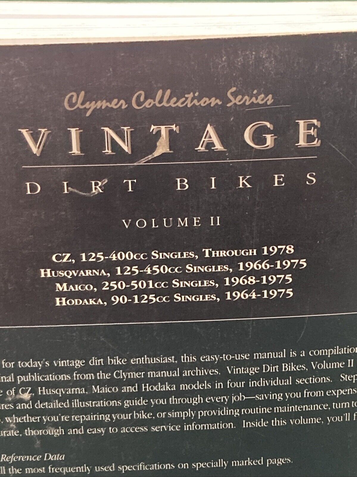 CLYMER M301 COLLECTION SERIES VINTAGE DIRT BIKES VOL 2 1992