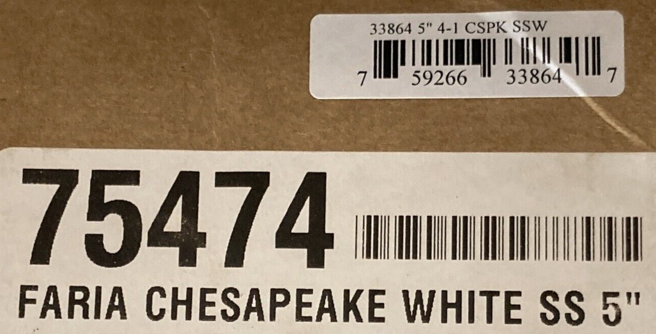 NEW GENUINE FARIA 75474 5" Chesapeake White Multi Gauge Fuel Oil Water Volt