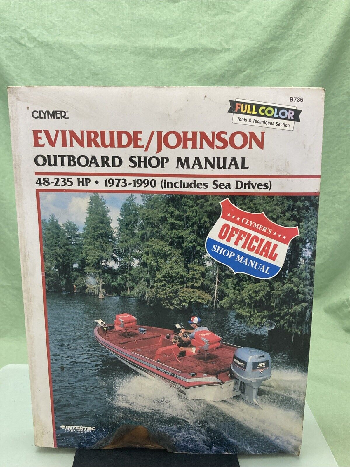 GENUINE CLYMER B736 EVINRUDE/JOHNSON OUTBOARD 48-235 HP 1973-1990 SHOP MANUAL