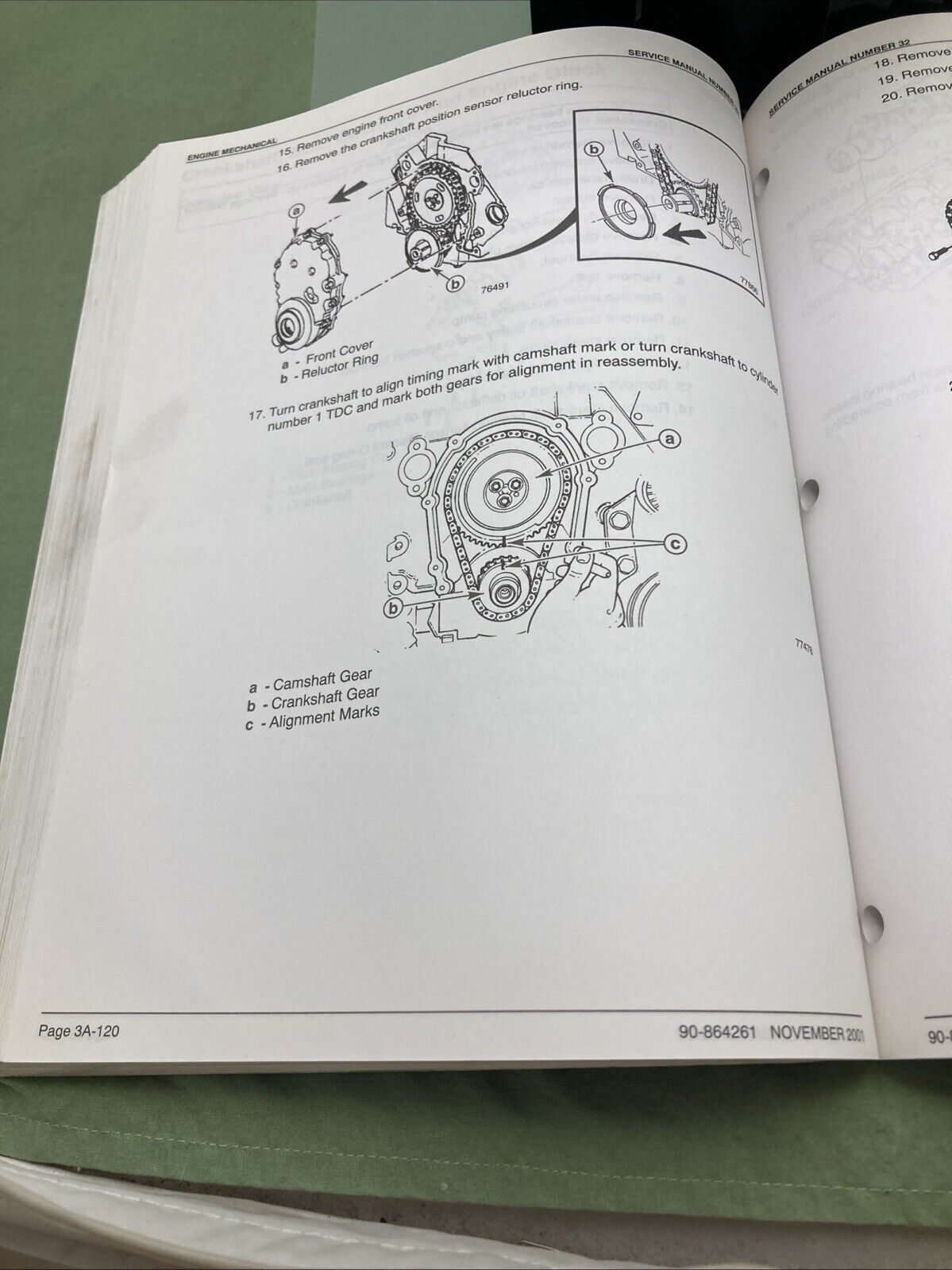 GENUINE MERCURY 90-864261 4.3L MPI GASOLINE ENGINES #32 SERVICE MANUAL 2001