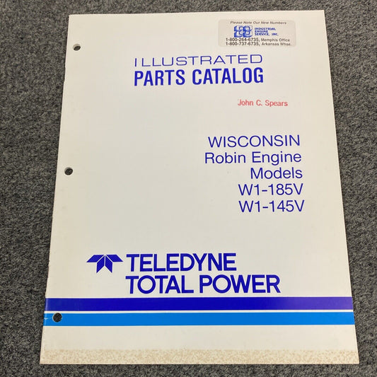 WISCONSIN TELEDYNE TOTAL POWER TTP-30005 ILLISTRATED PARTS CATALOG