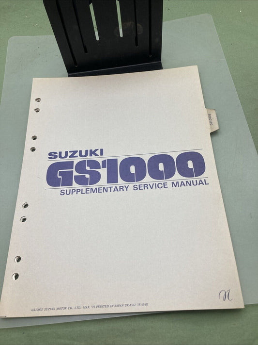 GENUINE SUZUKI SR-8502 E-03 GS1000 SUPPLEMENTARY SERVICE MANUAL 1979