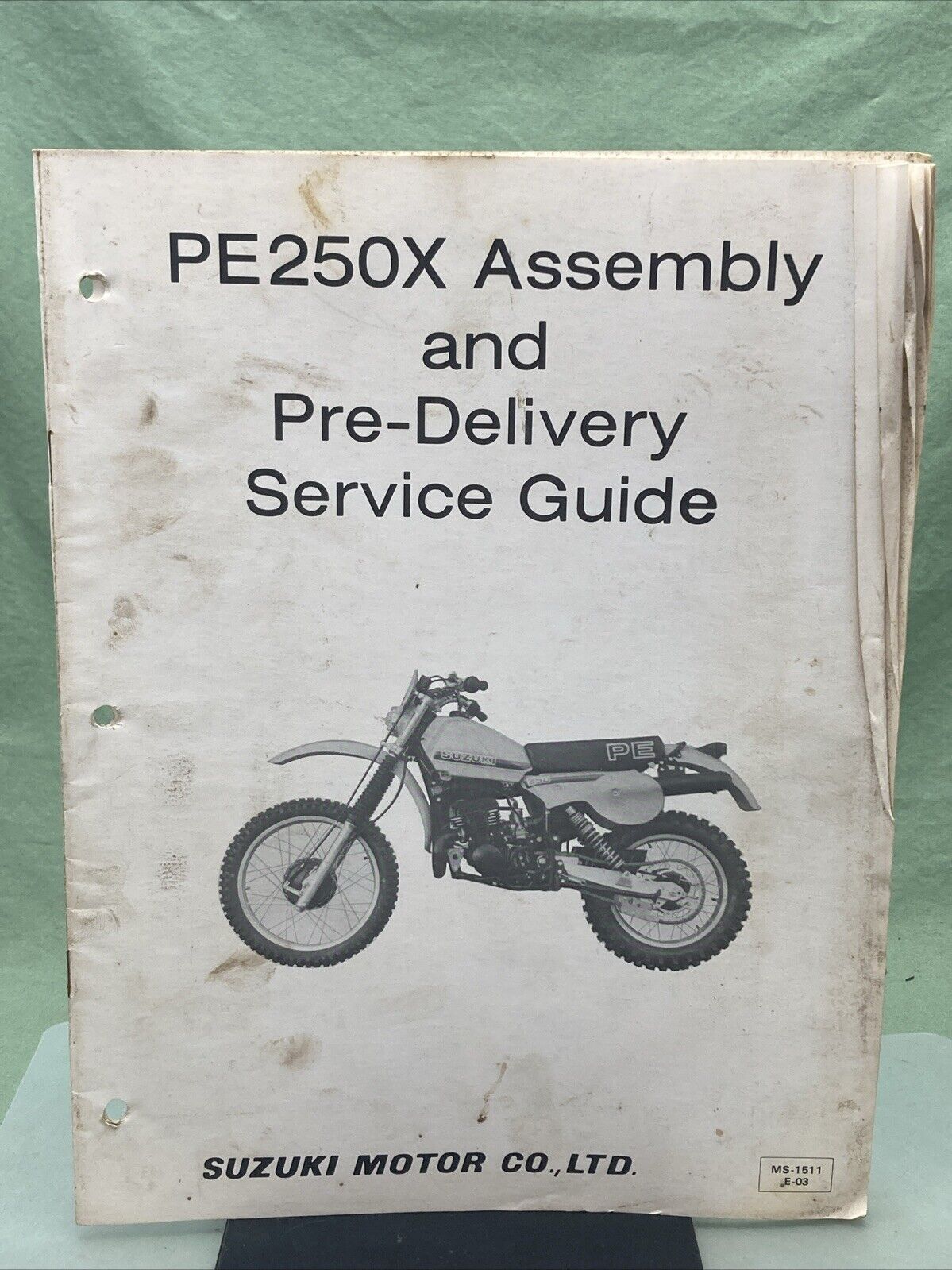 GENUINE SUZUKI MS-1511E-03 PE250X ASSEMBLY AND PRE-DELIVERY SERVICE GUIDE