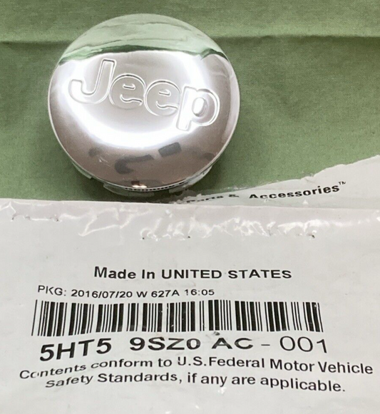 NEW GENUINE MOPAR 5HT59SZ0AC Wheel Cap CHROME JEEP