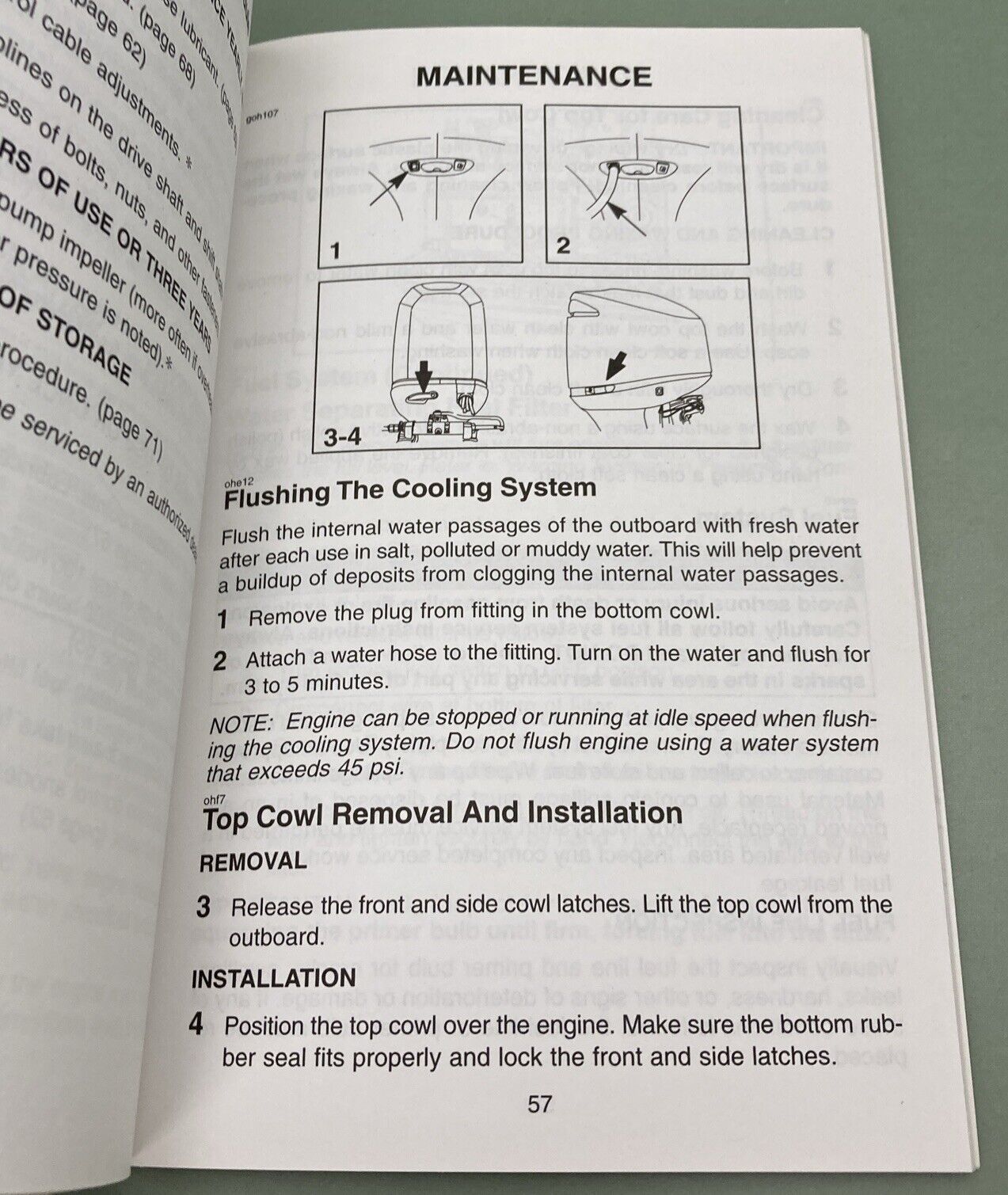 GENUINE MERCURY 90-10201021 OPERATION MAINTENANCE & WARRANTY MANUAL 2001