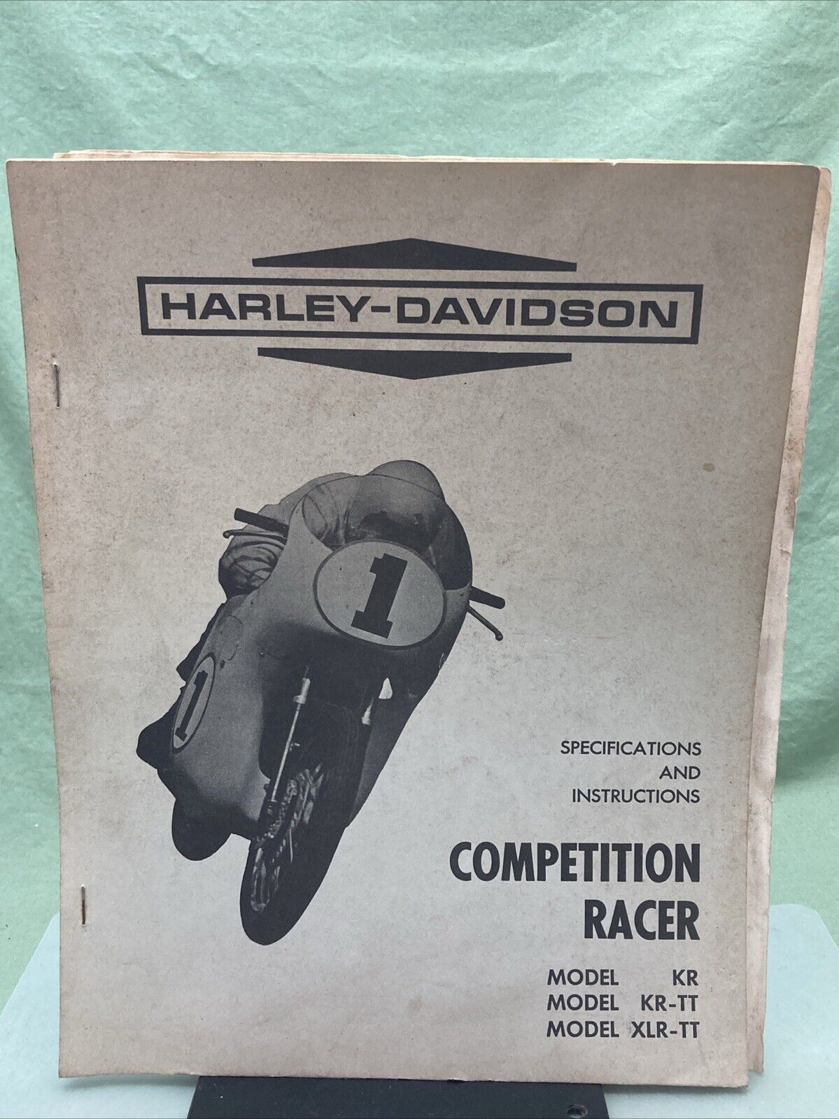 HARLEY DAVIDSON COMPETITION RACER SPECIFICATIONS /INSTRUCTIONS KR, KR-TT, XLR-TT