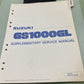 GENUINE SUZUKI 99923-00122 GS1000GL SERVICE MANUAL 1981