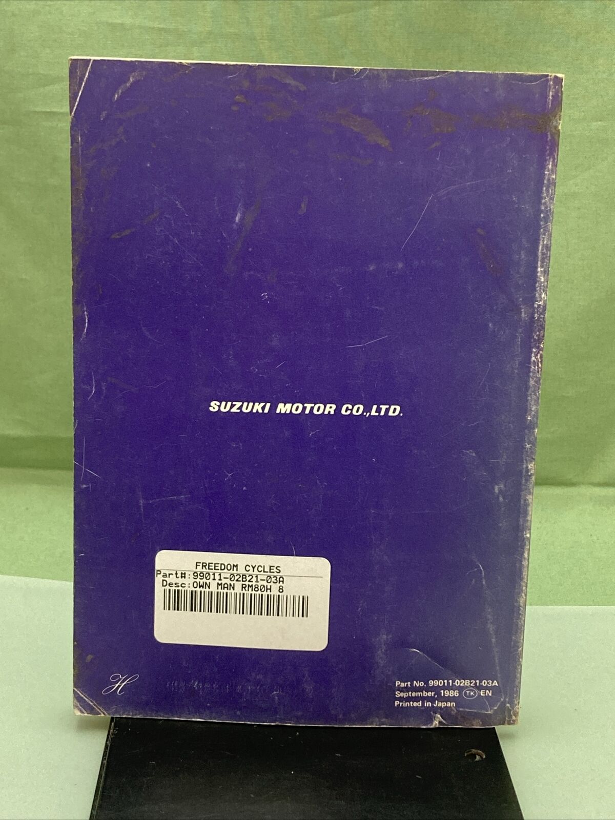 GENUINE SUZUKI 99011-02B21-03A RM80/RM80X OWNER'S MANUAL '86