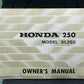 GENUINE HONDA 313291 MODEL XL250 OWNER'S MANUAL '73