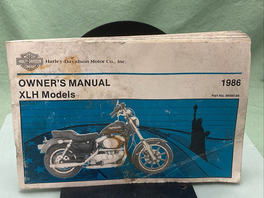 HARLEY DAVIDSON 99466-86 OWNER'S MANUAL XLH MODELS 1986