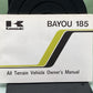 GENUINE KAWASAKI 99920-1297-01 BAYOU 185 OWNER'S MANUAL