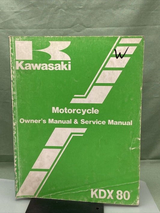 GENUINE KAWASAKI 99920-1373-01 OWNER'S AND SERVICE MANUAL KDX80