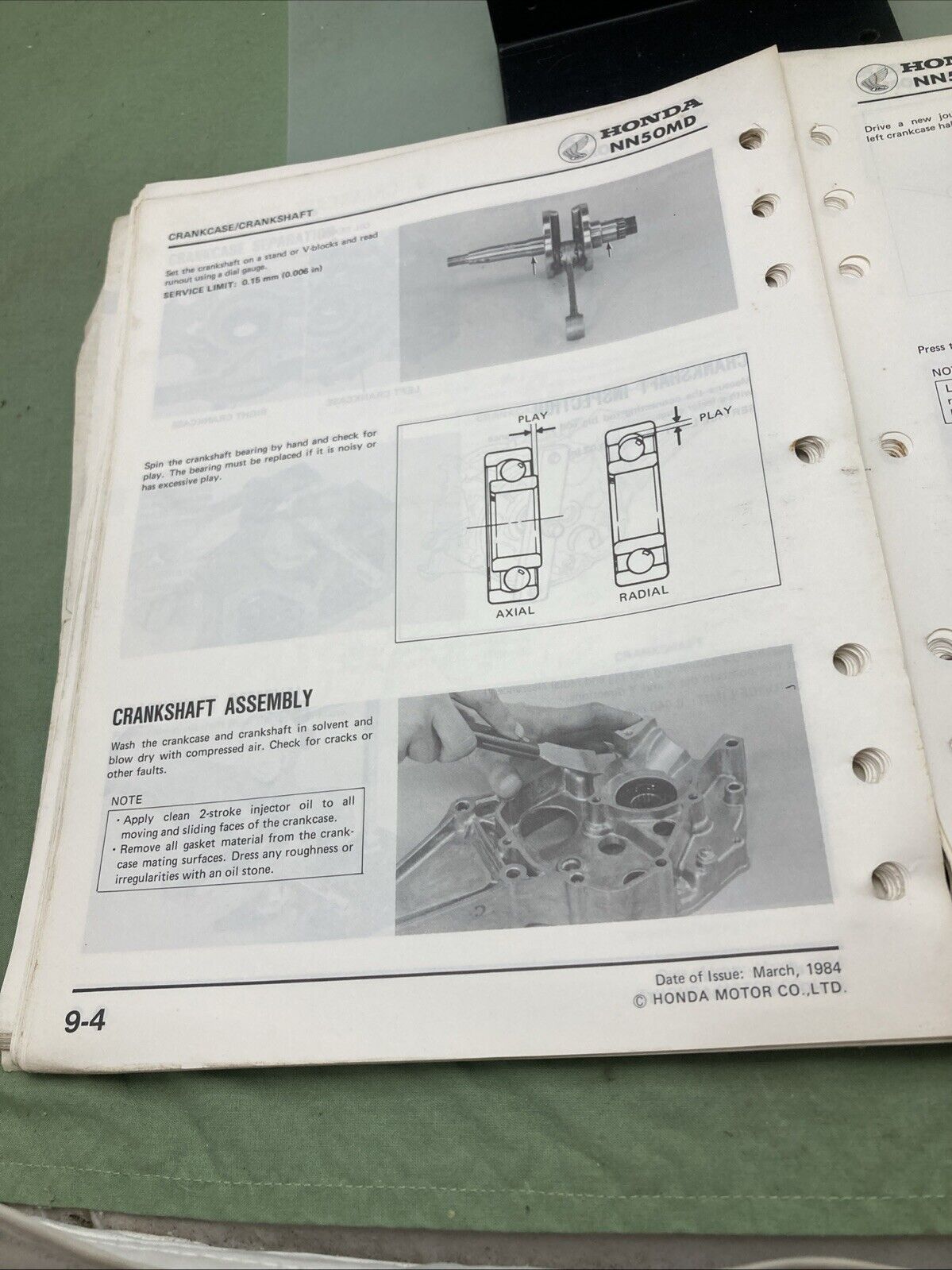 GENUINE HONDA 61GK000 NN50MD GYRO SHOP MANUAL 1984